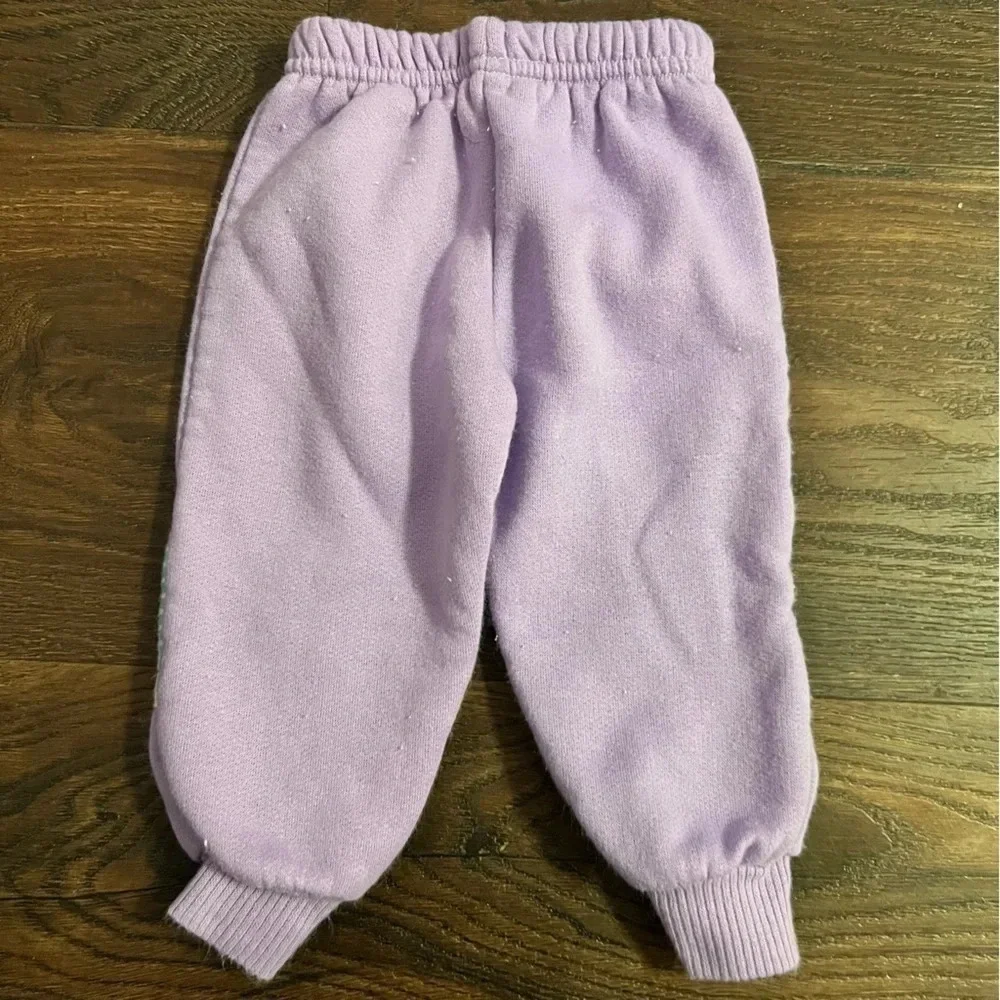 Vintage 12 month baby girl bundle lot purple pants and short sleeve shirt